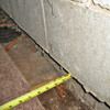 Foundation wall separating from the floor in Waupaca home