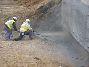 Shotcrete installation in Wisconsin