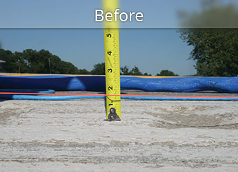 Before leveling Fond Du Lac roadway with PolyLevel®